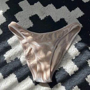 Triangl Swim Velvet Bikini Bottom in Beige